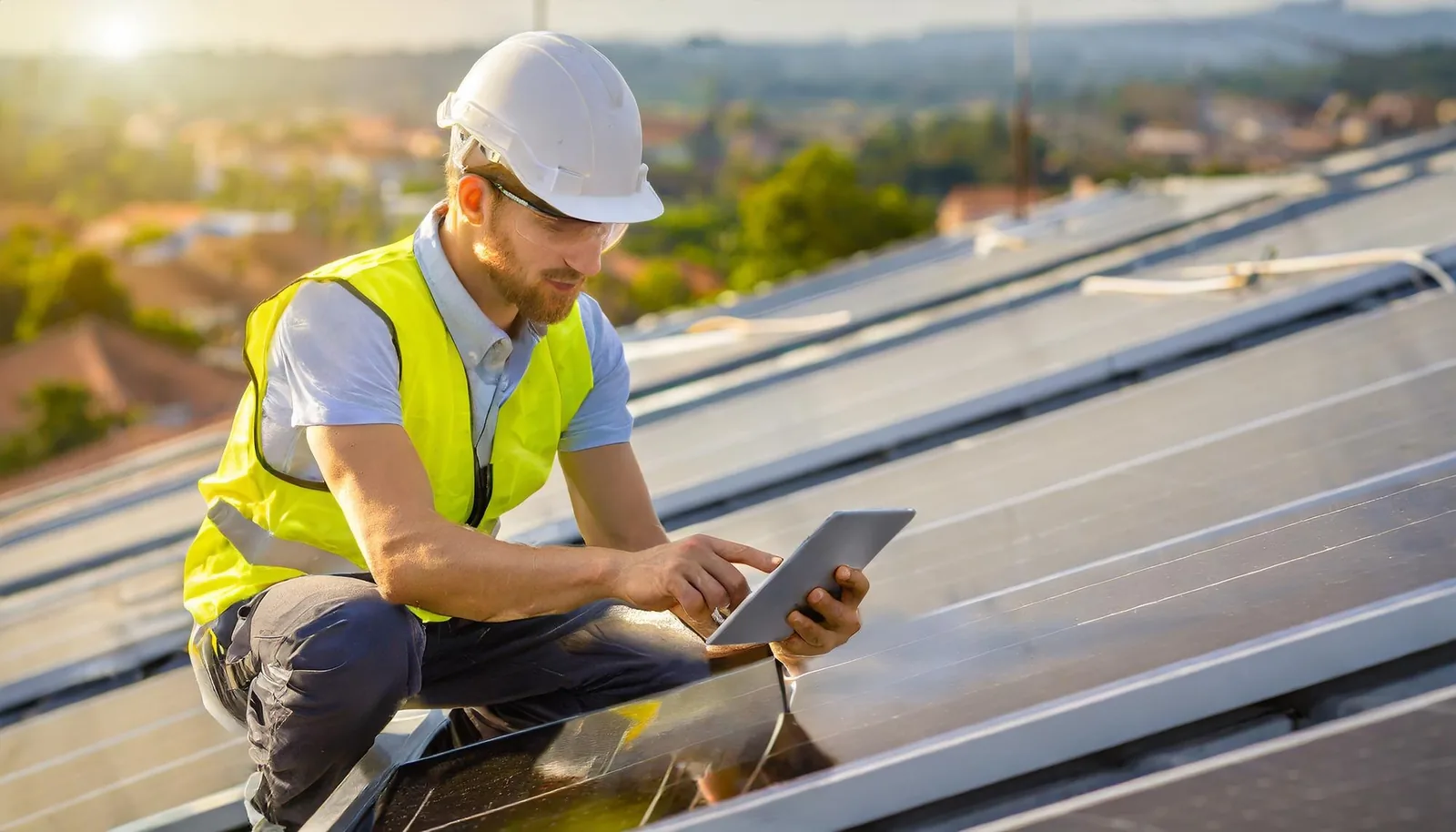 Maison équipée de panneaux solaires photovoltaïques, achat, installation et raccordement