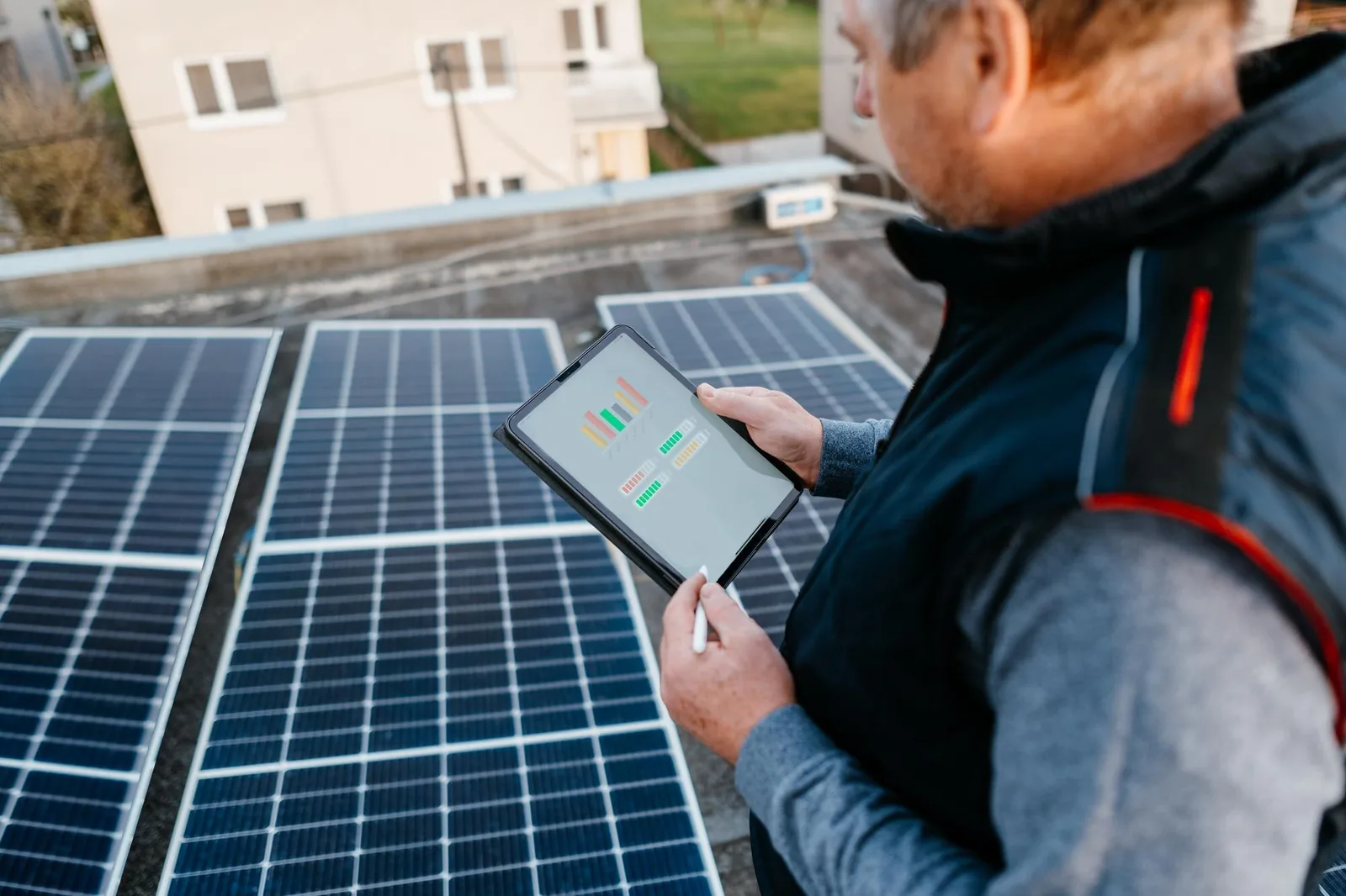 Équipe technique installant des panneaux photovoltaïques